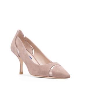 Sturat Weitzman Davia TAUPE Clear Trim
Pointed Toe Pump (Women) size 8